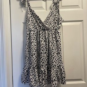 Medium Black and White Spotted Sundress